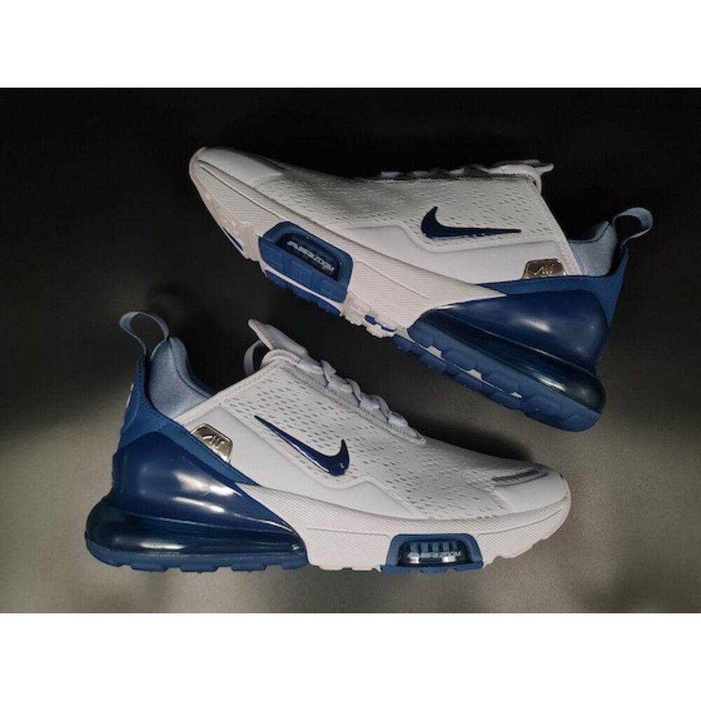 Nike Air Max 270 Premium Football Grey Work Blue. SIZE 10 - IO9883-007